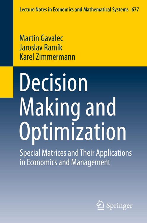 Produktbild: Decision Making and Optimization