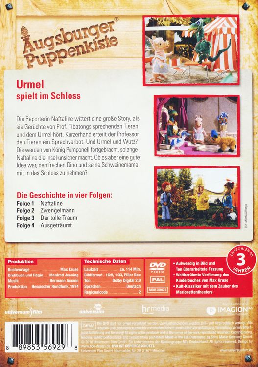 Produktbild: Urmel spielt im Schloss - Augsburger Puppenkiste