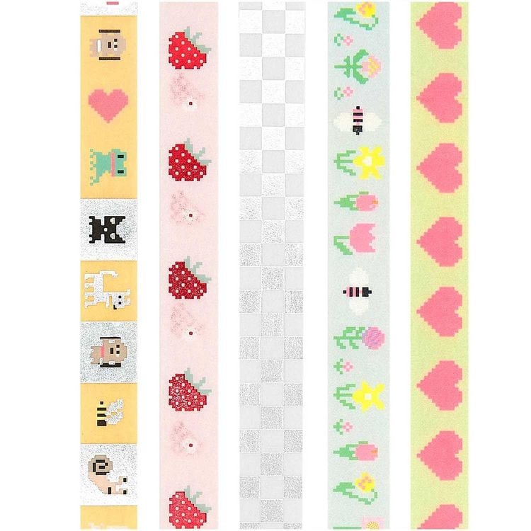 Produktbild: Tape Set Futschikato, Pixel MIX, 5 Stk., 1,5 cm x 10 m