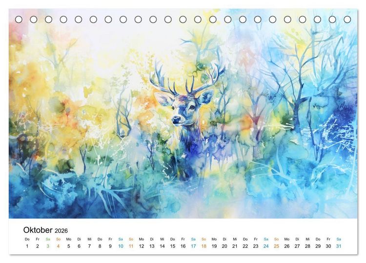 Produktbild: Bucolische Landschaften (Tischkalender 2026 DIN A5 quer), CALVENDO Monatskalender