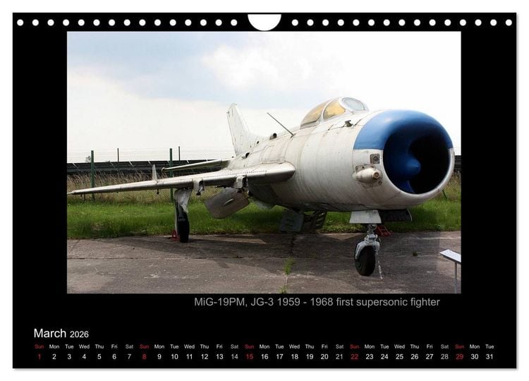 Produktbild: Airplanes and Helicopters of NVA 1957 - 1991 (Wall Calendar 2026 DIN A4 landscape), CALVENDO 12 Month Wall Calendar