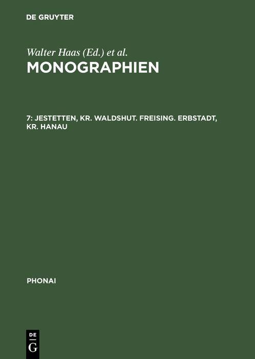 Produktbild: Jestetten, Kr. Waldshut. Freising. Erbstadt, Kr. Hanau