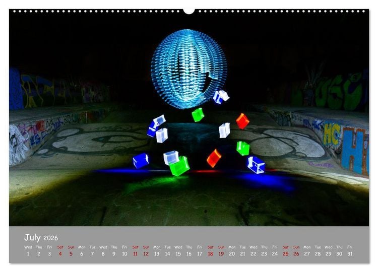 Produktbild: Light is Life and Fun (High Quality Premium Wall Calendar 2026 DIN A2 landscape),CALVENDO 12 Month Wall Calendar