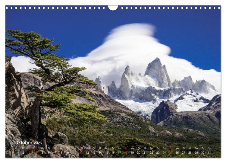 Produktbild: Majest&auml;tische Bergwelten Cerro Torre & Fitzroy Patagonien (Wandkalender 2026 DIN A3 quer), CALVENDO Monatskalender