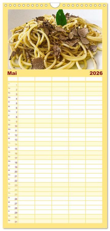 Produktbild: Familienplaner 2026 - Franz&ouml;sische Tr&uuml;ffelwelten mit 5 Spalten (Wandkalender, 21 x 45 cm) CALVENDO