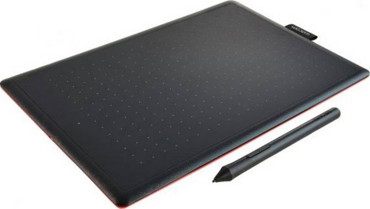 Produktbild: Wacom One medium Kabelgebunden Grafiktablett Schwarz, Rot