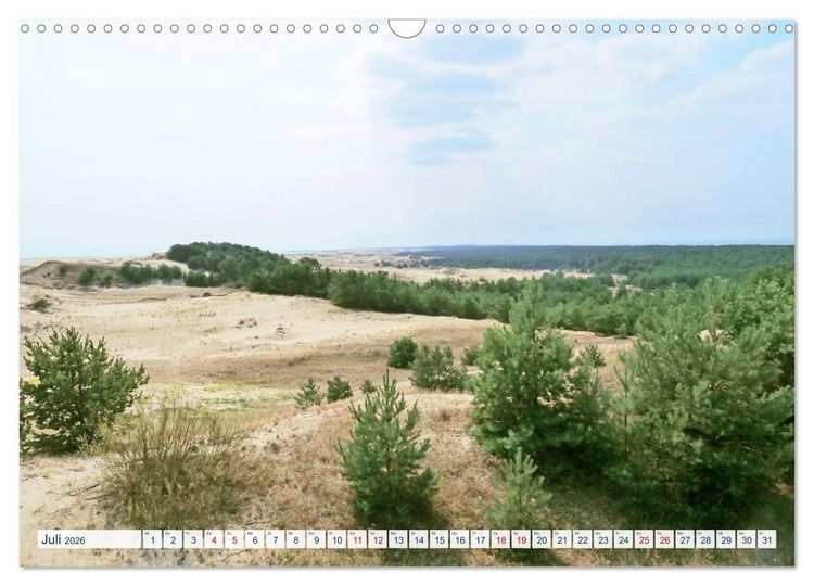 Produktbild: Kurische Nehrung: am l&auml;ngsten Ostsee-Strand (Wandkalender 2026 DIN A3 quer), CALVENDO Monatskalender