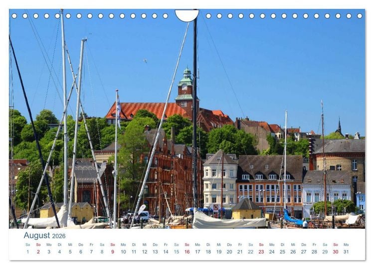 Produktbild: Flensburg 2026. Impressionen rund um den Hafen (Wandkalender 2026 DIN A4 quer), CALVENDO Monatskalender