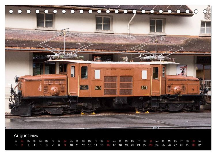 Produktbild: Schweizer Eisenbahn (Tischkalender 2026 DIN A5 quer), CALVENDO Monatskalender