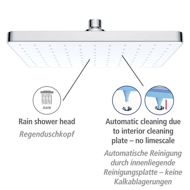 Produktbild: Regenduschkopf Automatic Cleaning 25 x 17 cm, mit automatischem Reinigungssystem