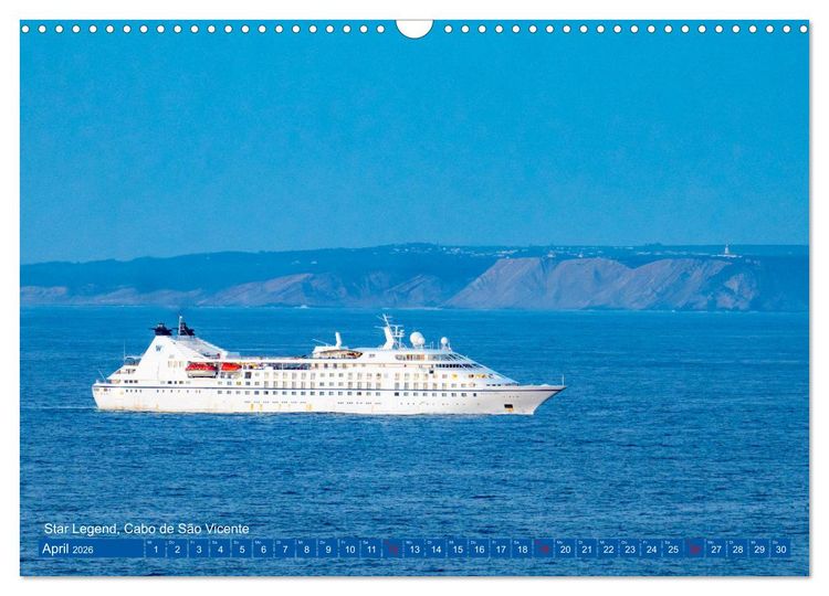 Produktbild: Kreuzfahrtschiffe unterwegs (Wandkalender 2026 DIN A3 quer), CALVENDO Monatskalender