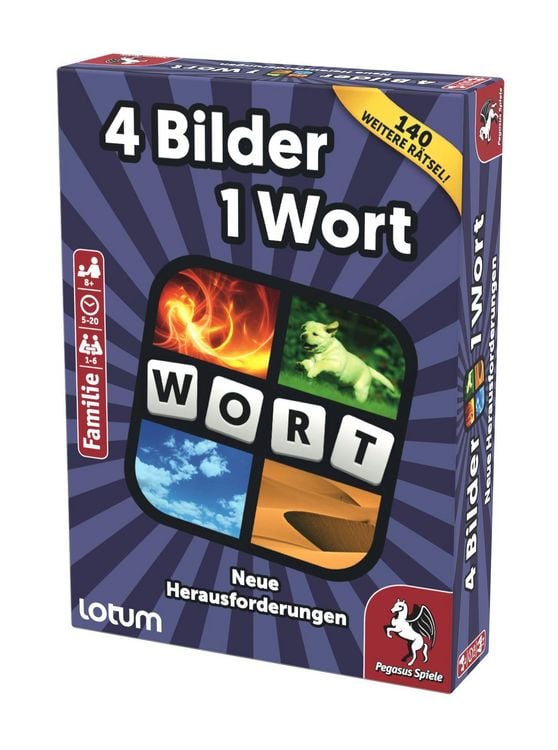 Produktbild: Pegasus 18334G - 4 Bilder 1 Wort, Neue Herausforderungen, Kartenspiel
