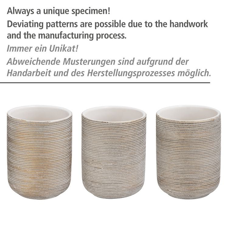 Produktbild: WC-Garnitur Mod. Fedio Keramik, handbemalt, mit Reliefoptik in Gold