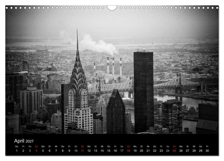 Produktbild: New York 2027 (Wandkalender 2027 DIN A3 quer), CALVENDO Monatskalender