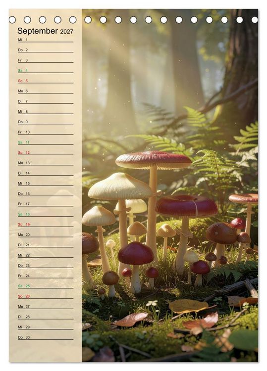 Produktbild: Pilze wie im M&auml;rchen (Tischkalender 2027 DIN A5 hoch), CALVENDO Monatskalender