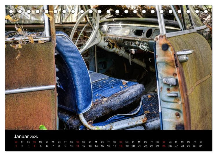 Produktbild: Autos, abgestellt und vergessen (Tischkalender 2026 DIN A5 quer), CALVENDO Monatskalender