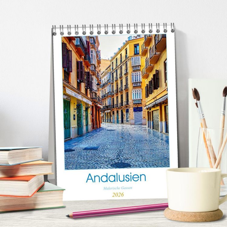 Produktbild: Andalusien - Malerische Gassen (Tischkalender 2026 DIN A5 hoch), CALVENDO Monatskalender