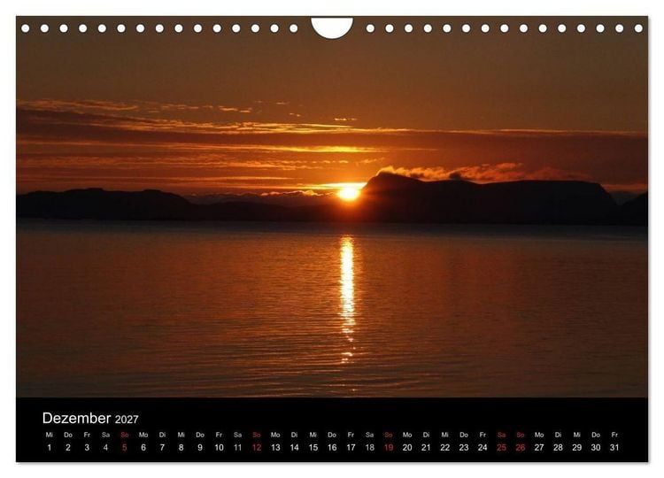 Produktbild: Impressionen von Norwegen entlang der Hurtigruten (Wandkalender 2027 DIN A4 quer), CALVENDO Monatskalender