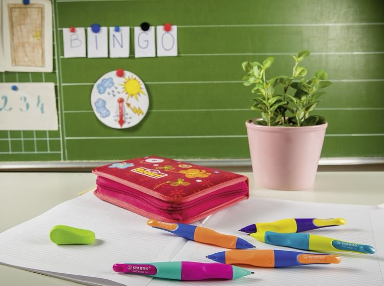 Produktbild: STABILO Druckbleistift EASYergo 1.4 HB LH blau/neonorange Blister