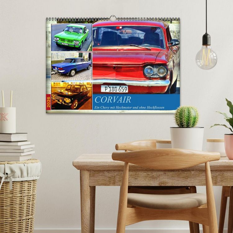 Produktbild: CORVAIR - Ein Chevy mit Heckmotor und ohne Heckflossen (Wandkalender 2026 DIN A3 quer), CALVENDO Monatskalender