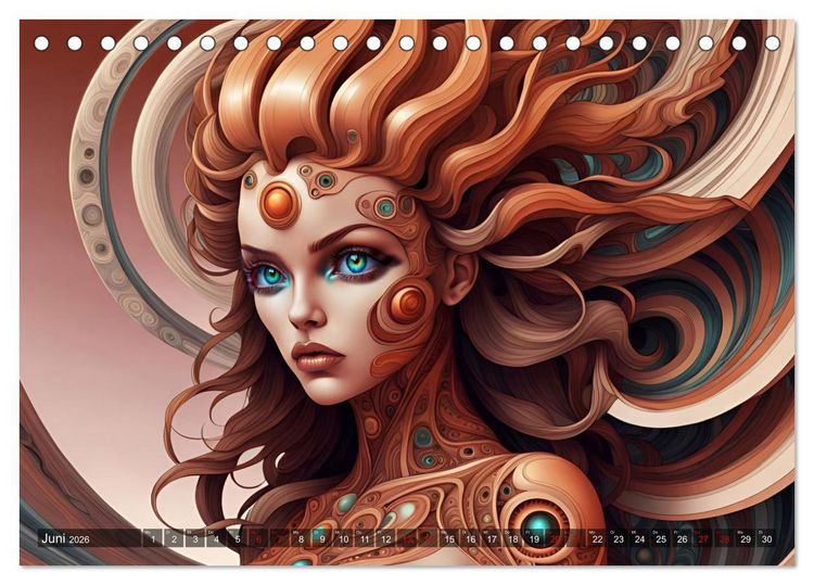Produktbild: Fantasie Universum Sch&ouml;nheiten (Tischkalender 2026 DIN A5 quer), CALVENDO Monatskalender
