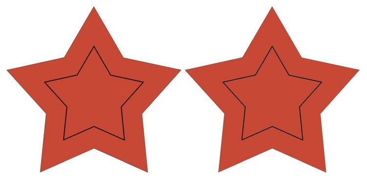 Produktbild: URSUS Laternenzeit Twinkle Star Neon, leuchtrot