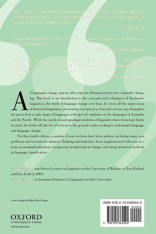 Produktbild: An Introduction to Historical Linguistics, 4th Edition