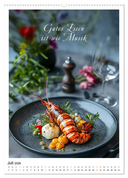 Produktbild: Coole Spr&uuml;che f&uuml;r Gourmets (Wandkalender 2026 DIN A2 hoch), CALVENDO Monatskalender