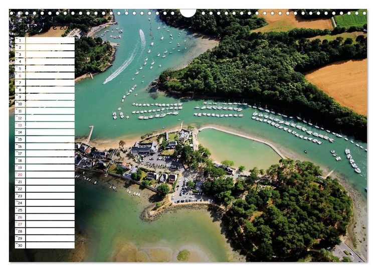 Produktbild: Le Golfe du Morbihan vu du ciel (Calendrier mural 2026 DIN A3 vertical), CALVENDO calendrier mensuel