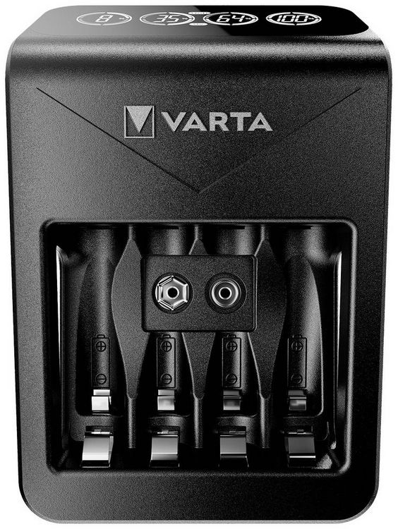 Produktbild: Varta LCD Plug Charger+ 4x 56706 Rundzellen-Ladeger&auml;t NiMH Micro (AAA), Mignon (AA), 9 V Block