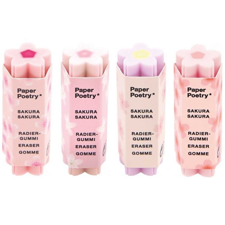 Sakura Radiergummi Bogen Set – RAF60 & RAF100, Je 3 Stück, Schwarz, Mit Verbesserter Radierleistung
