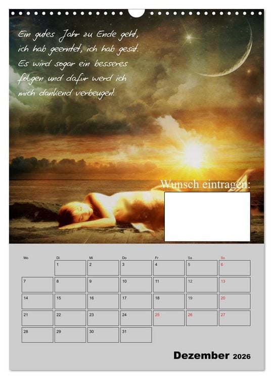 Produktbild: Wunsch- und Zauberkalender (Wandkalender 2026 DIN A3 hoch), CALVENDO Monatskalender