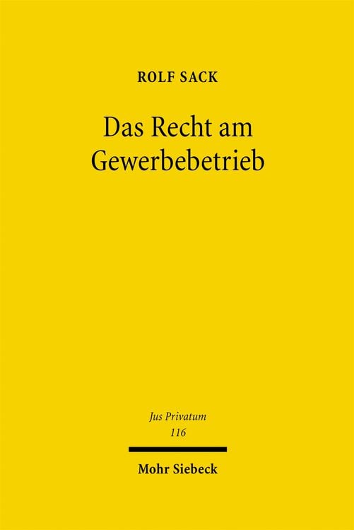 Produktbild: Das Recht am Gewerbebetrieb