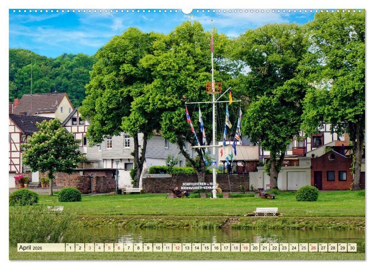 Produktbild: Bodenwerder - entz&uuml;ckende M&uuml;nchhausen-Stadt an der Oberweser (hochwertiger Premium Wandkalender 2026 DIN A2 quer), Kunstdruck in Hochglanz