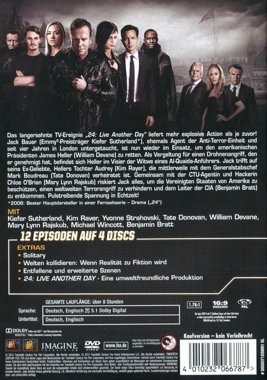 Produktbild: 24 - Season 9 - Live Another Day [4 DVDs]