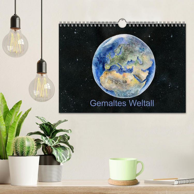 Produktbild: Gemaltes Weltall (Wandkalender 2026 DIN A4 quer), CALVENDO Monatskalender