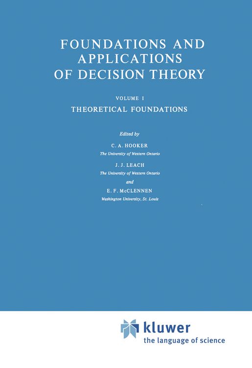 Produktbild: Foundations and Applications of Decision Theory