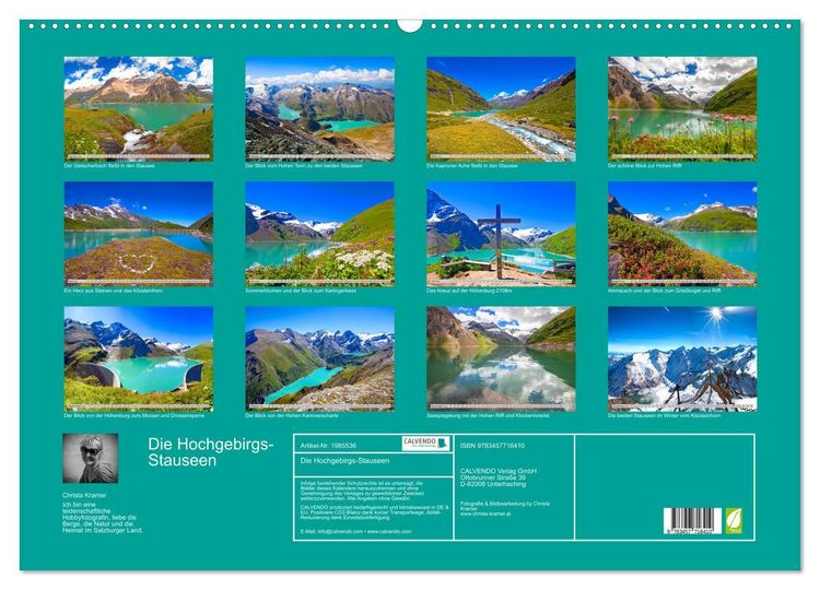 Produktbild: Die Hochgebirgs-Stauseen (Wandkalender 2026 DIN A2 quer), CALVENDO Monatskalender