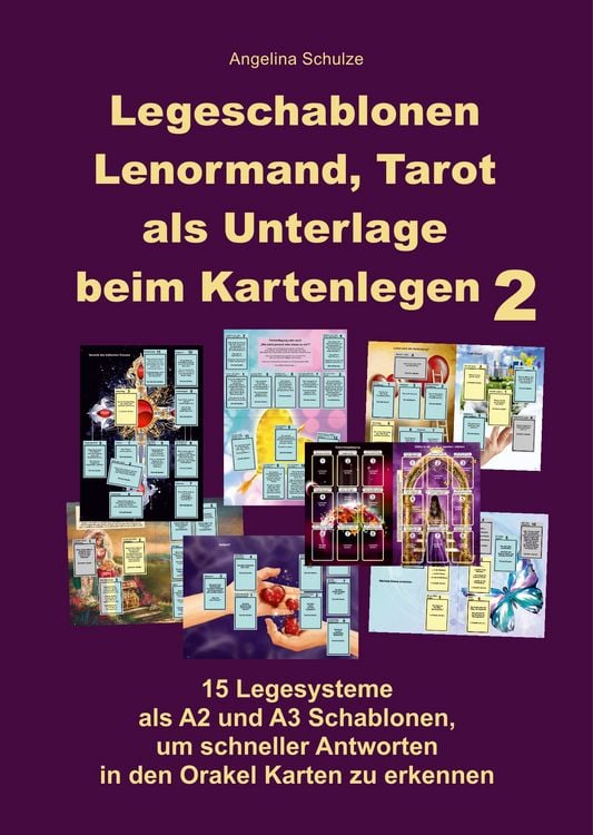 Produktbild: Legeschablonen Lenormand, Tarot als Unterlage beim Kartenlegen 2