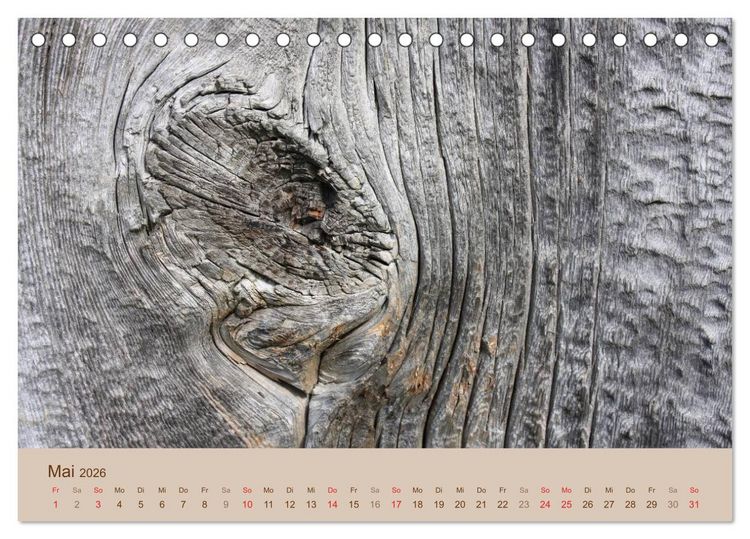 Produktbild: Farben des Holzes (Tischkalender 2026 DIN A5 quer), CALVENDO Monatskalender