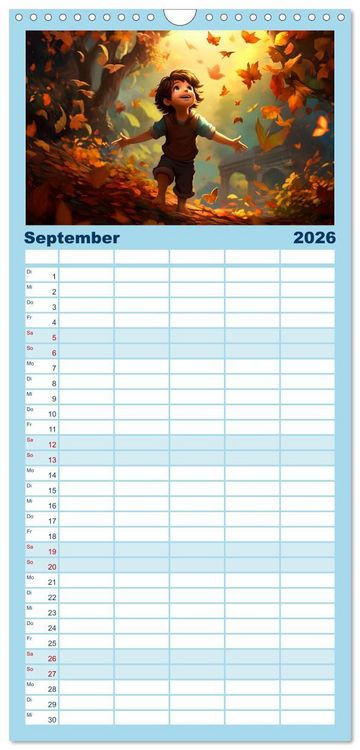 Produktbild: Familienplaner 2026 - Magie der Kindheit mit 5 Spalten (Wandkalender, 21 x 45 cm) CALVENDO