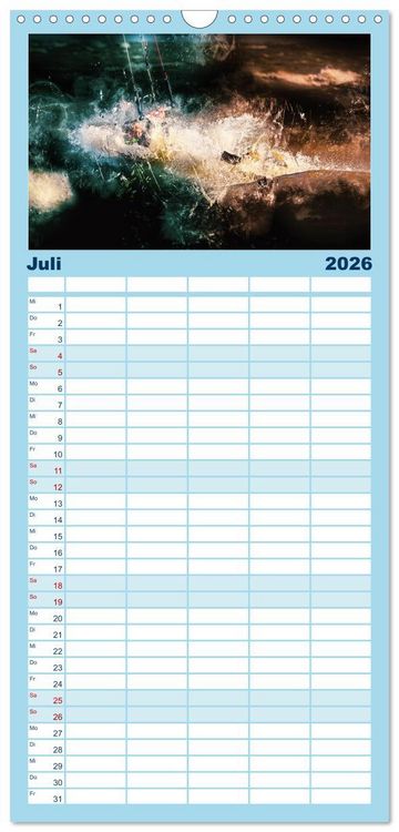 Produktbild: Familienplaner 2026 - Kitesurfen extrem cool mit 5 Spalten (Wandkalender, 21 x 45 cm) CALVENDO