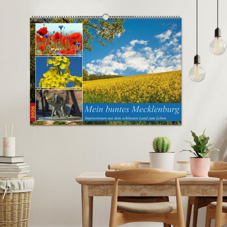 Produktbild: Mein buntes Mecklenburg (Wandkalender 2026 DIN A2 quer), CALVENDO Monatskalender