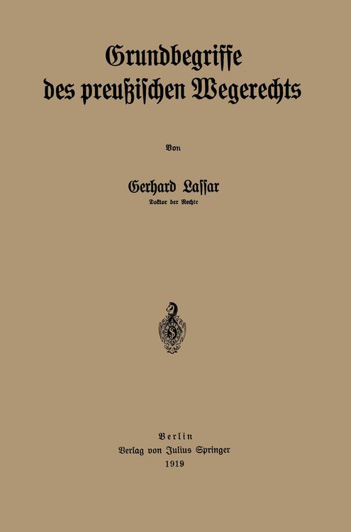 Produktbild: Grundbegriffe des preu&szlig;ischen Wegerechts