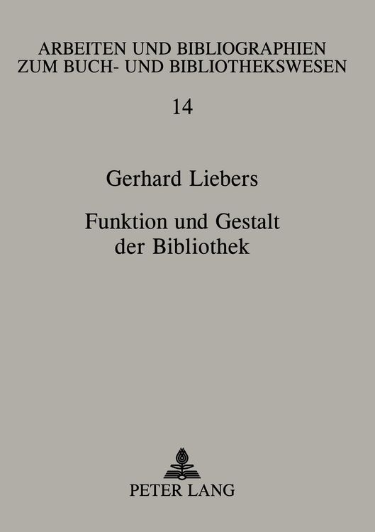 Produktbild: Funktion und Gestalt der Bibliothek