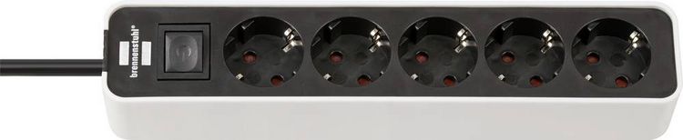 Produktbild: Brennenstuhl 1153250020 Steckdosenleiste mit Schalter 5fach Wei&szlig;, Schwarz Schutzkontakt 1 St.