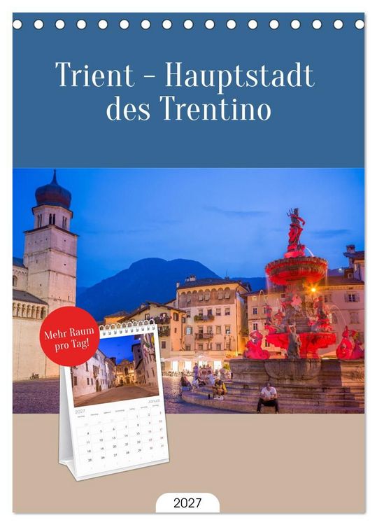 Produktbild: Tischplaner 2027 - Trient - Hauptstadt des Trentino (A5 Tischkalender zum Aufstellen) CALVENDO