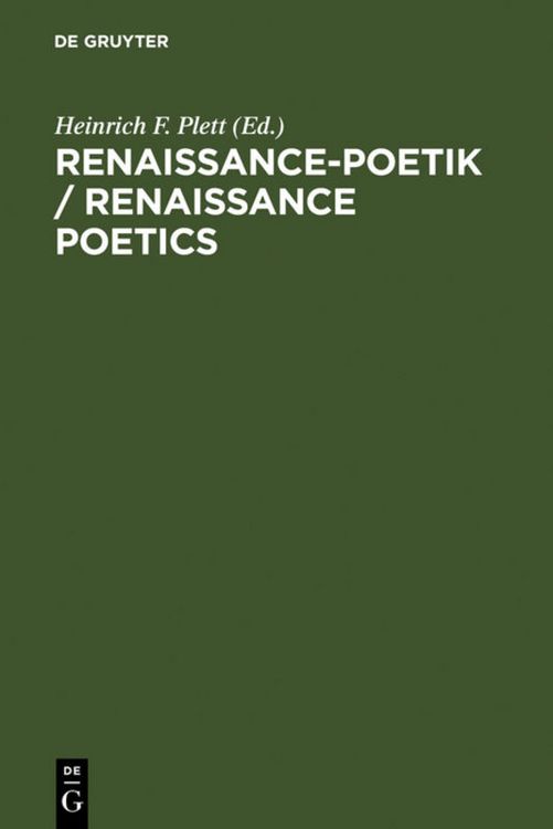 Produktbild: Renaissance-Poetik / Renaissance Poetics
