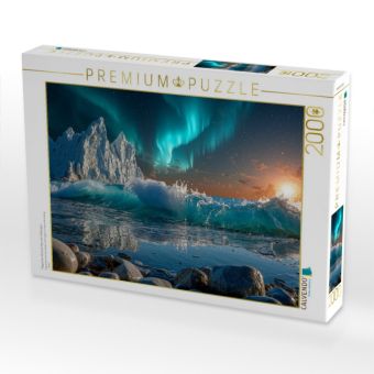 Produktbild: CALVENDO Puzzle Magischer Himmel &uuml;ber den Eisbergen | 2000 Teile Lege-Gr&ouml;&szlig;e 90x67cm Foto-Puzzle f&uuml;r gl&uuml;ckliche Stunden