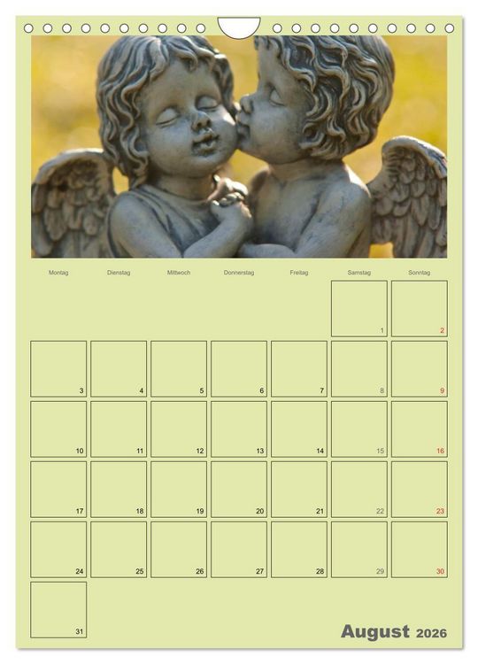 Produktbild: Monatsplaber f&uuml;r flei&szlig;ige Engel (Wandkalender 2026 DIN A4 hoch), CALVENDO Monatskalender